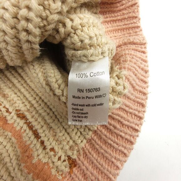 WILD WAWA Rainbow Cardigan Button Down Sweater Natural/Old Rose Toddler Girl 3/4 - Picture 7 of 7